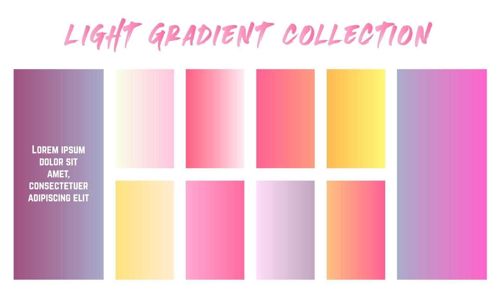 Light Gradients Swatches Set vector