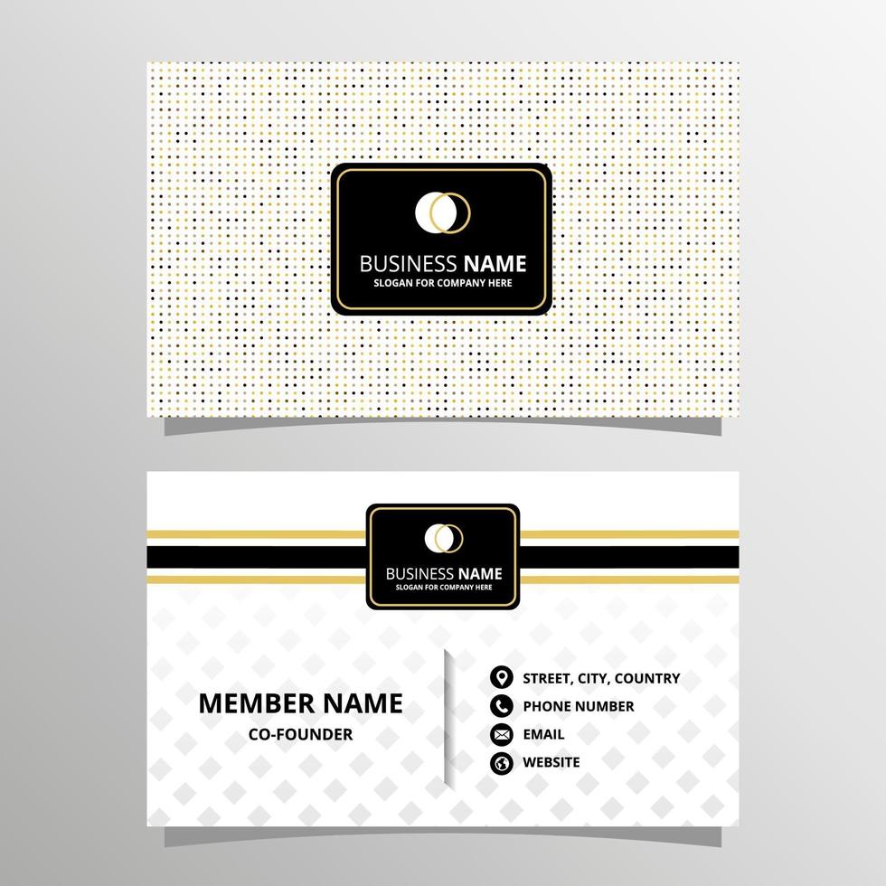 Modern Dotted White Business Card Template vector