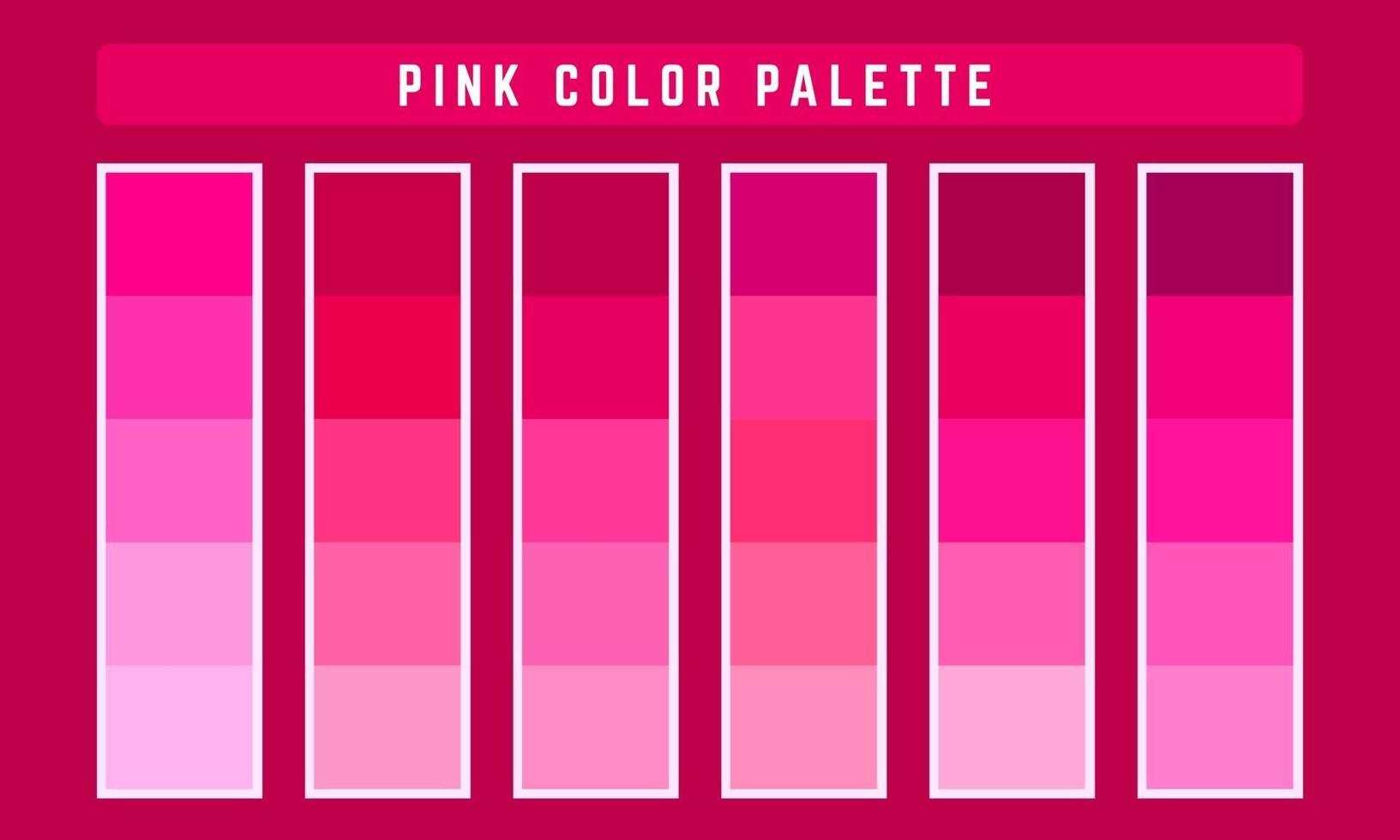 paleta de colores rosa vector