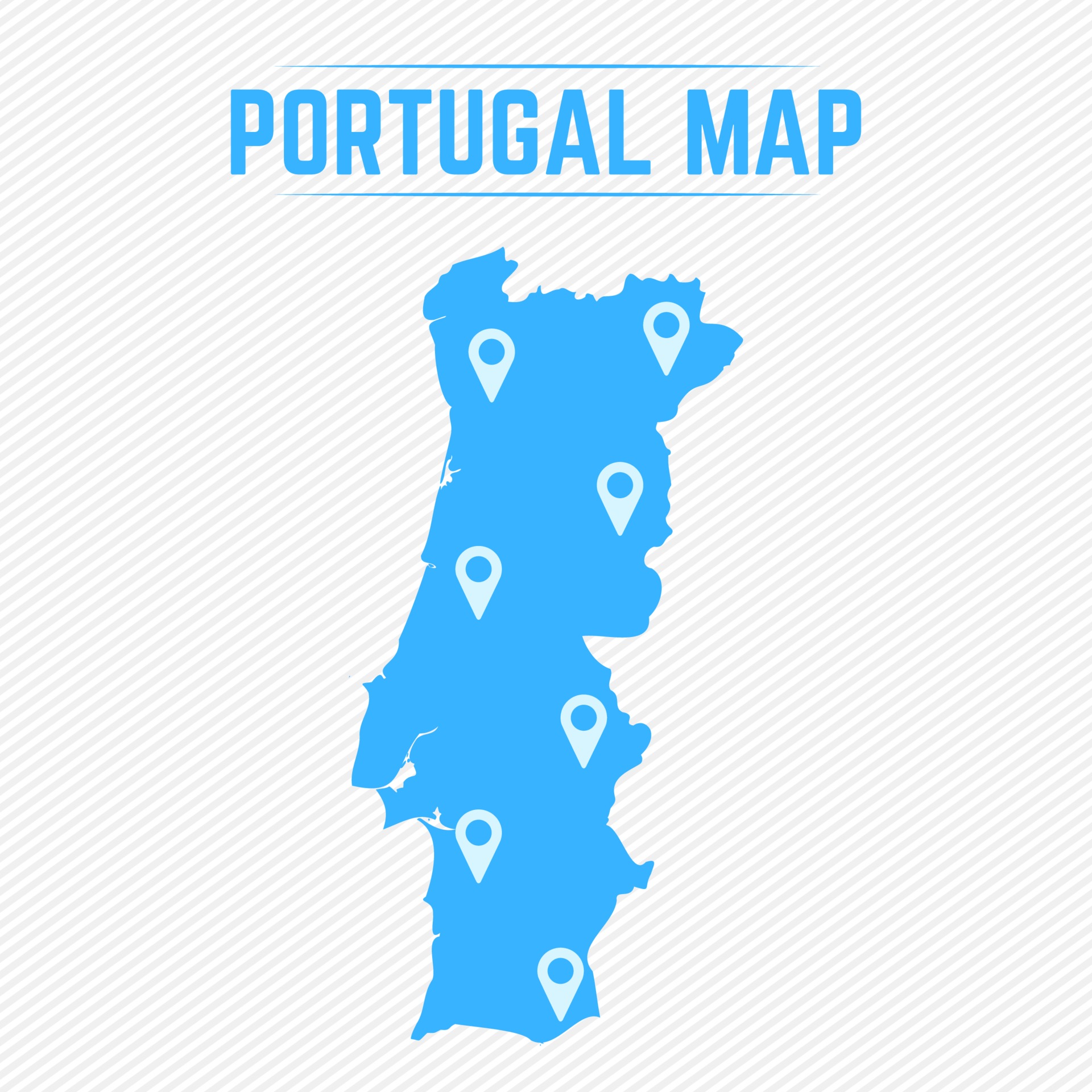 Portugal - Free maps and location icons