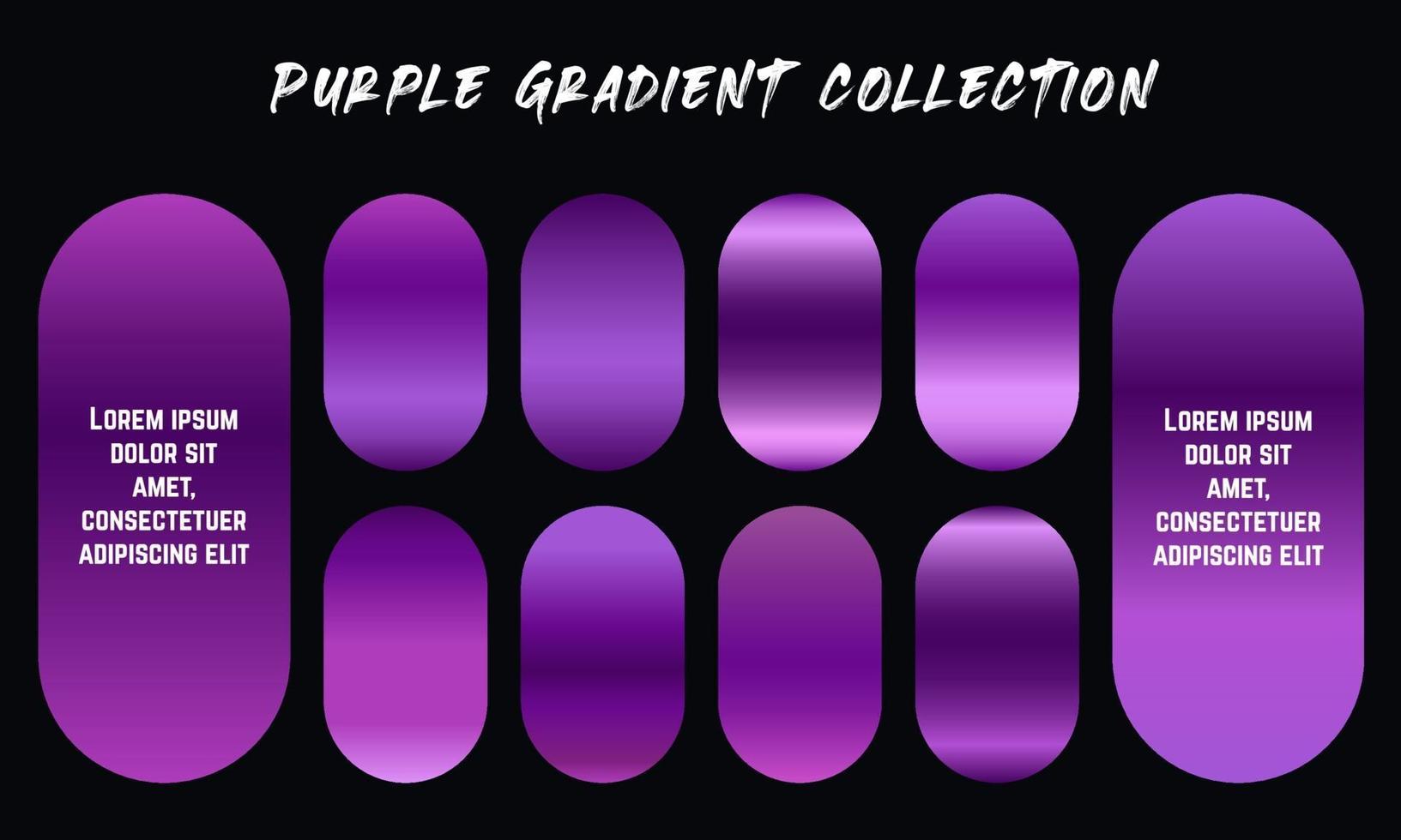 Purple Gradients Swatches Set vector