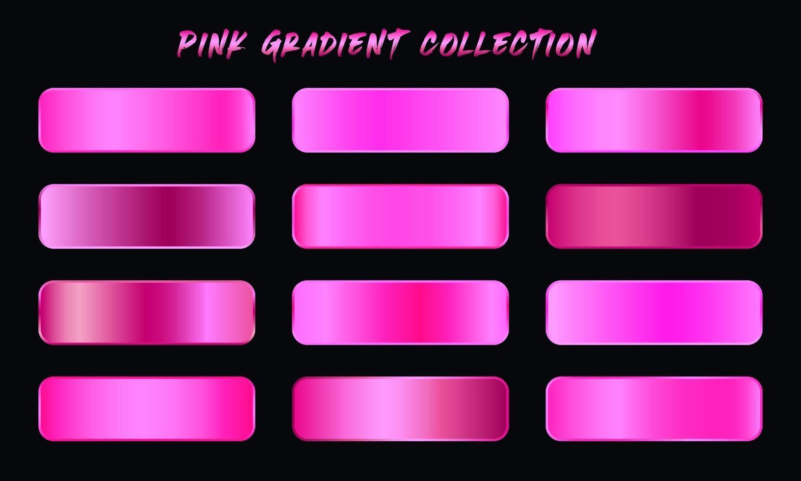 Pink Gradients Swatches Set vector