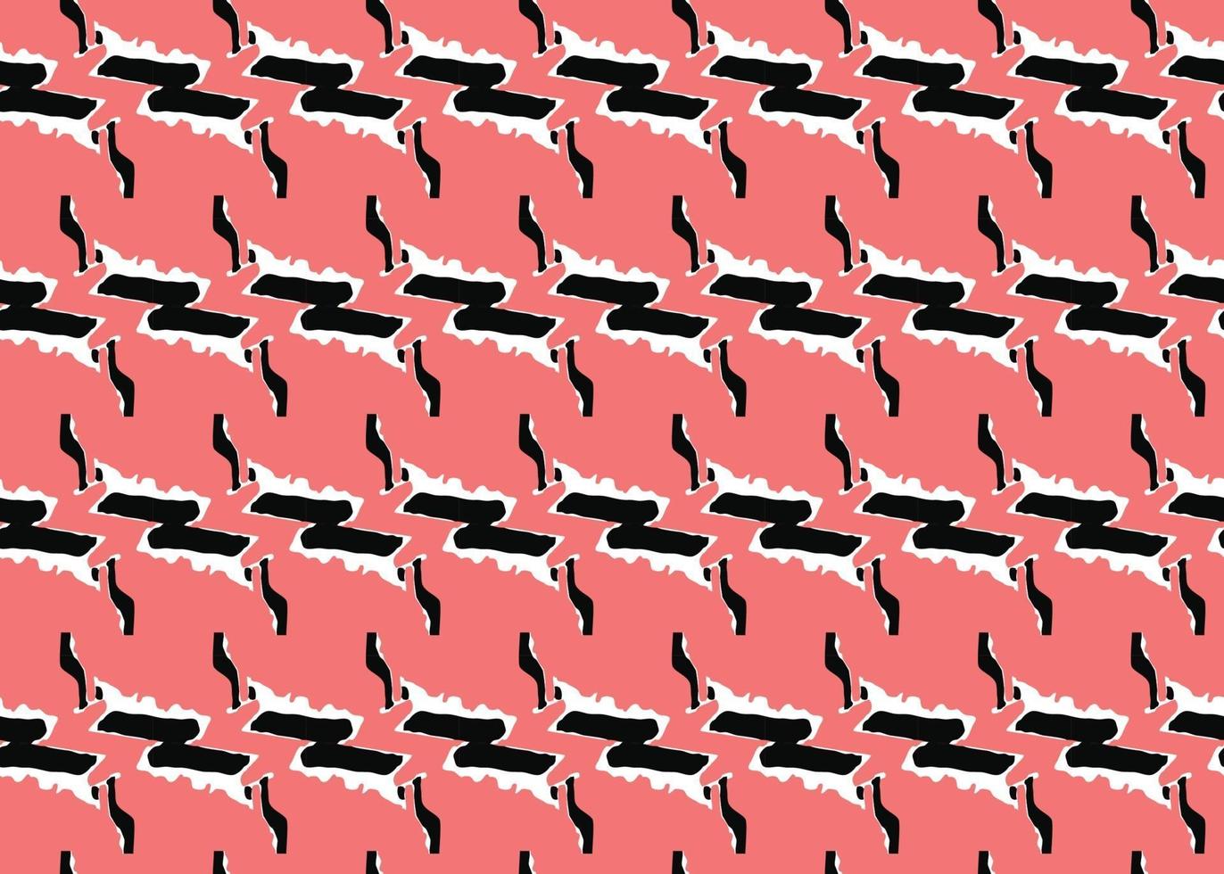 Vector texture background, seamless pattern. Hand drawn, red, black, white colors.