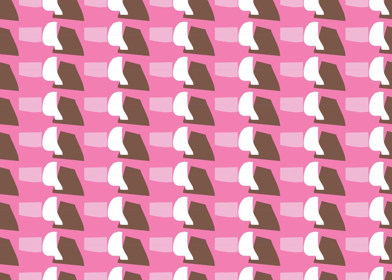 Vector texture background, seamless pattern. Hand drawn, pink, brown, white colors.