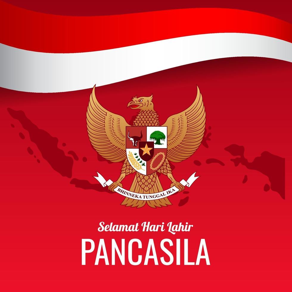 concepto de diseño del día de pancasila vector