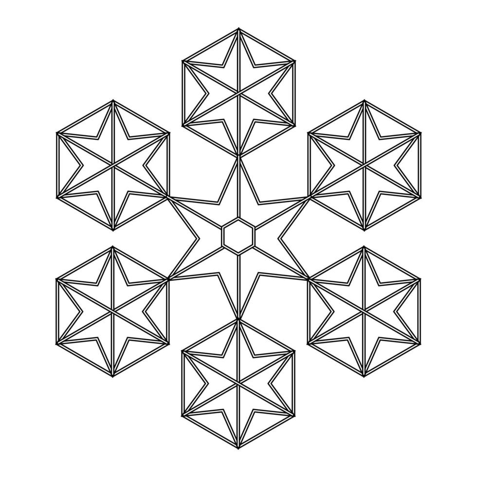 Simple illustration of winter snowflake for Christmas holiday vector