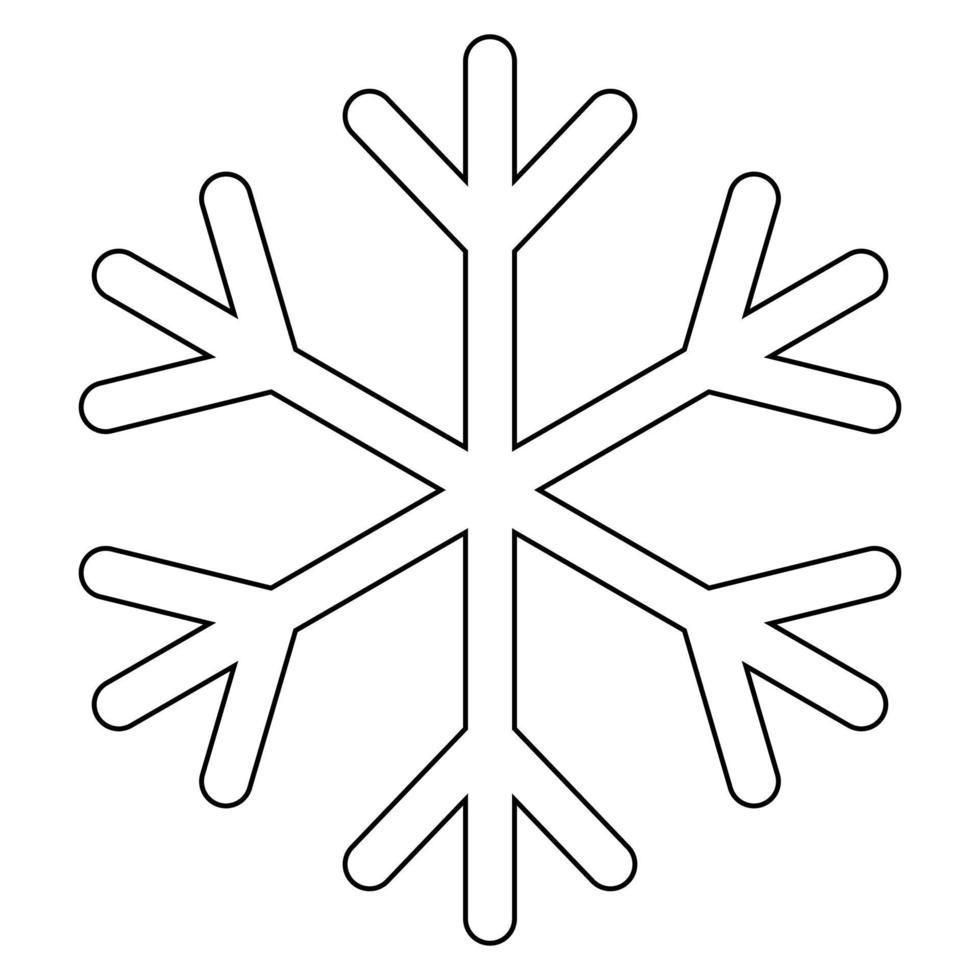 ilustración simple de copo de nieve de invierno para vacaciones de navidad vector