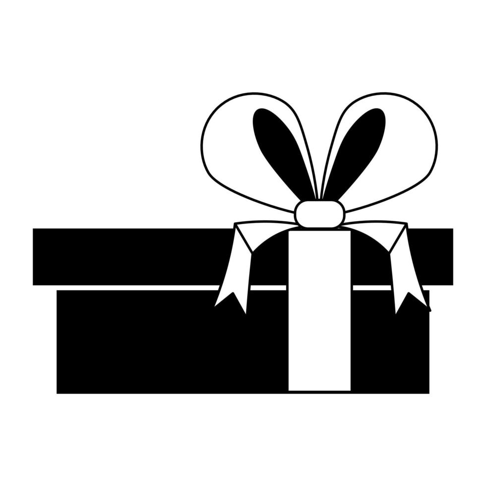 ilustración simple de caja de regalo de navidad para vacaciones de navidad vector