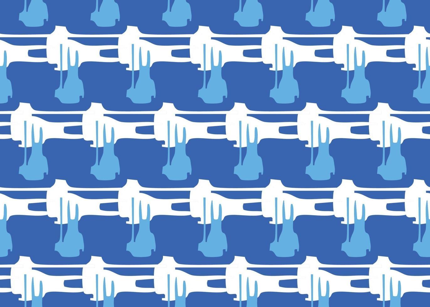 Vector texture background, seamless pattern. Hand drawn, blue, white colors.