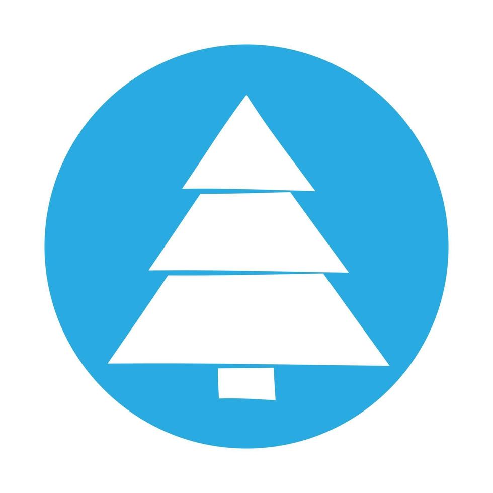 Simple illustration of Christmas tree Concept for Christmas holiday vector