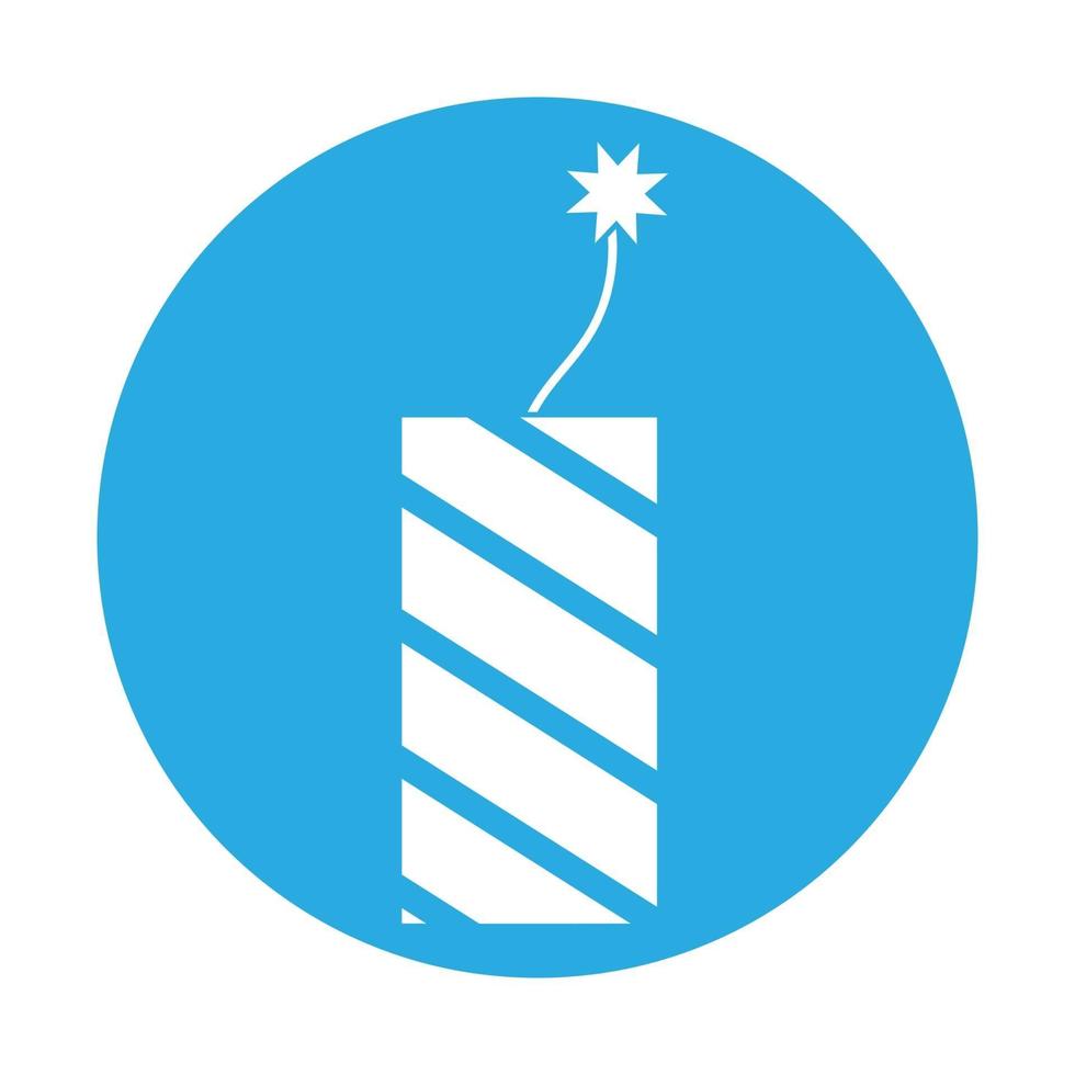 Simple illustration of firework rocket or petard for Christmas holiday vector