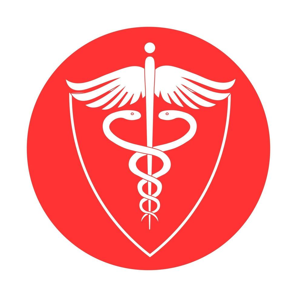 sistema inmunológico, icono de escudo médico en un moderno diseño de estilo plano vector