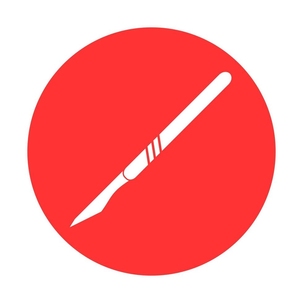 Medical scalpel icon. Hospital surgery knife sign illustration vector