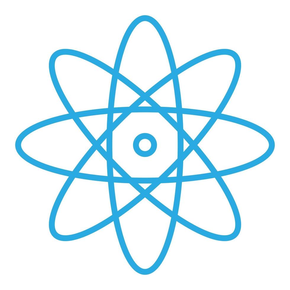 Atom icon illustration Simple atom medical symbol vector