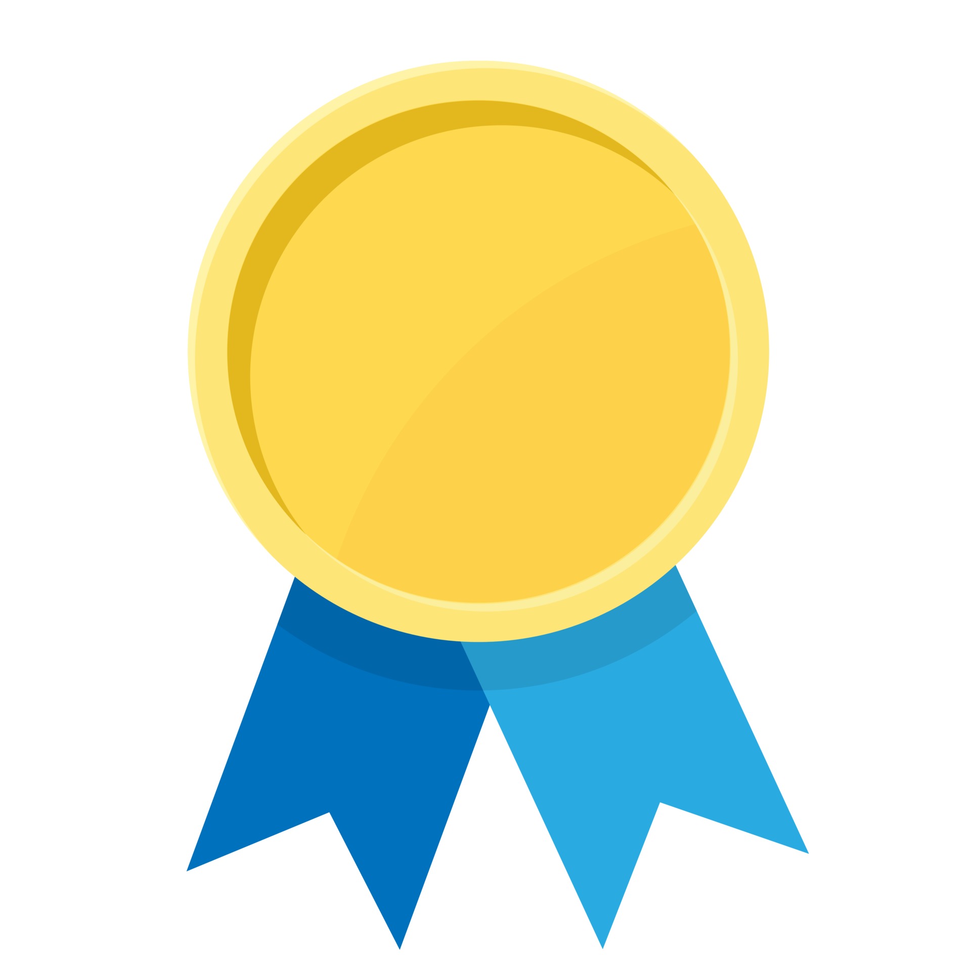 gold ribbon award vector