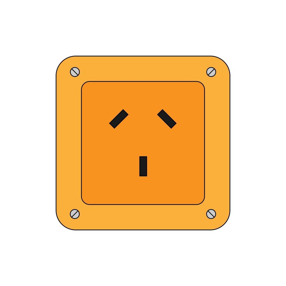 Simple illustration of socket plug icon isolated on background vector