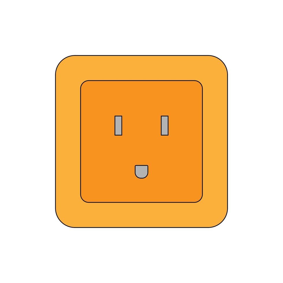 Simple illustration of socket plug icon isolated on background vector
