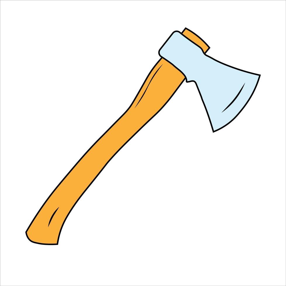 Ax icon stock vector illustration flat design Silhouette of an ax