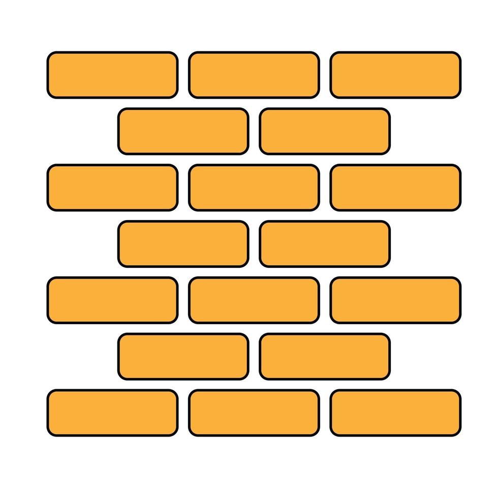 Simple illustration of brick wall in trendy design style vector