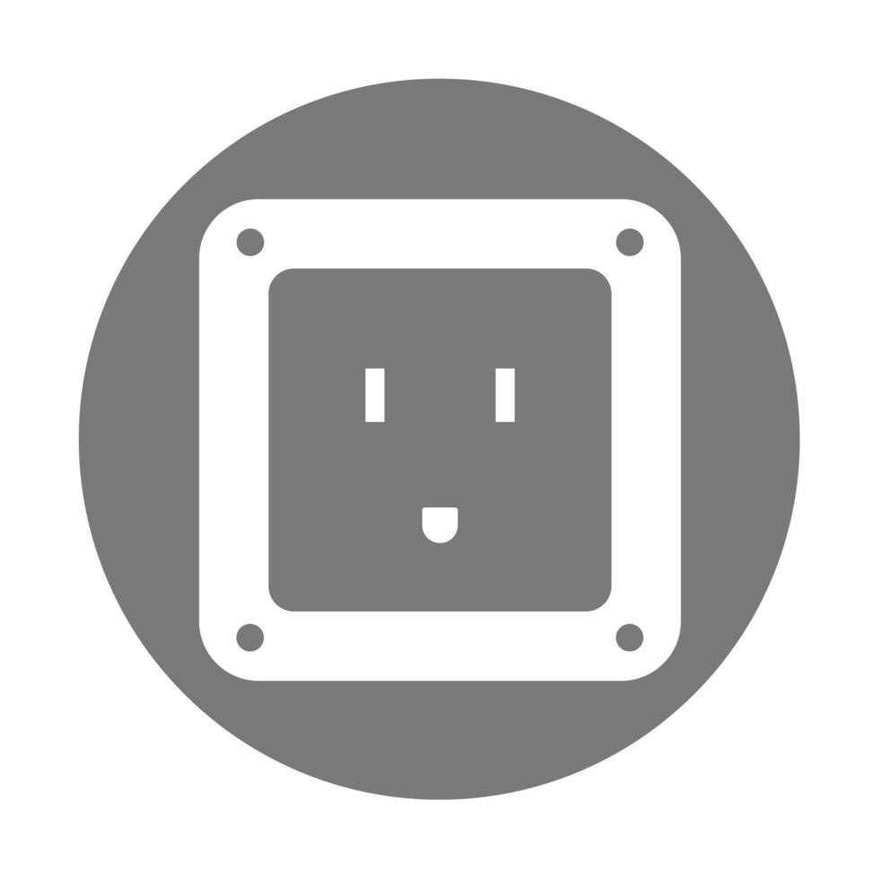 Simple illustration of socket plug icon isolated on background vector