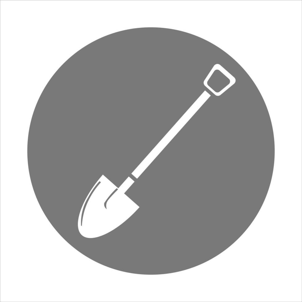 Simple shovel icon illustration Concept of work tools vector
