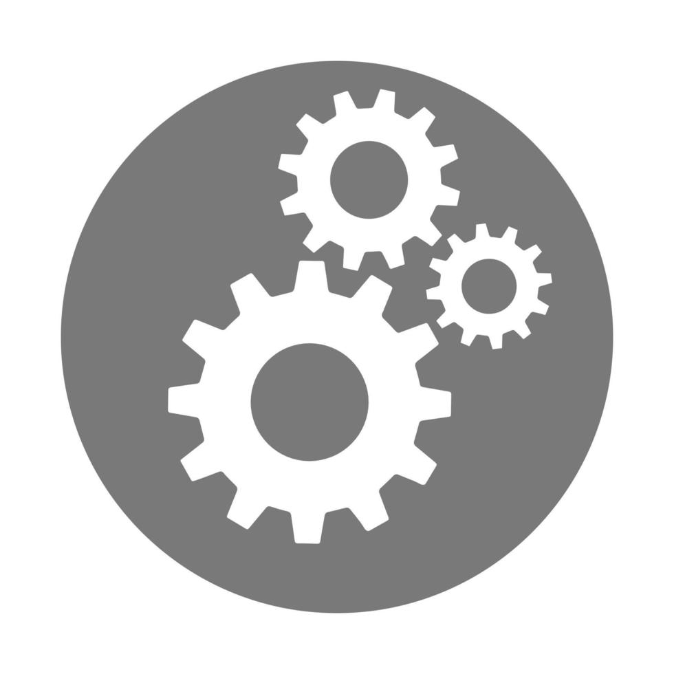 Simple gears sign simple icon of work tools vector