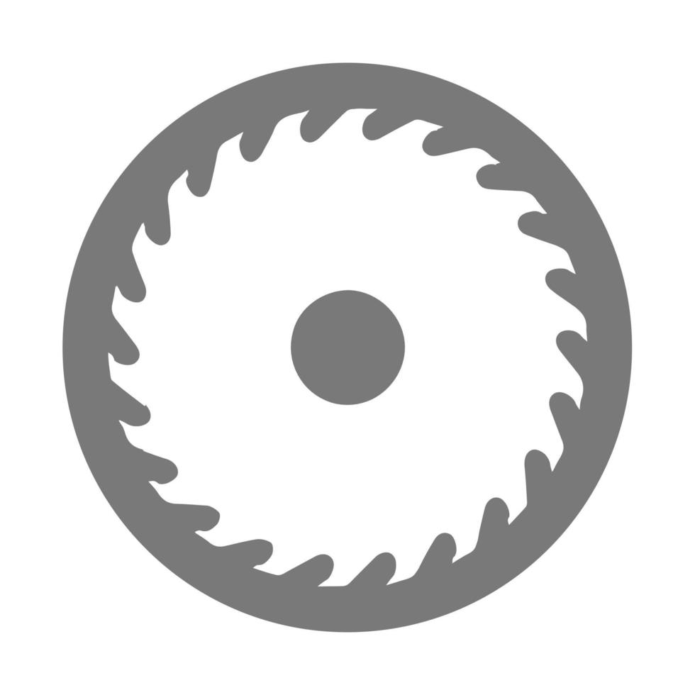 sierra circular simple icono de herramientas de trabajo vector