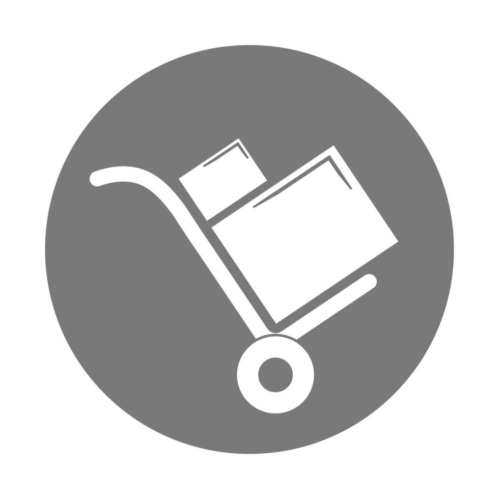 Simple illustration handcart icon for web Concept of work tools vector