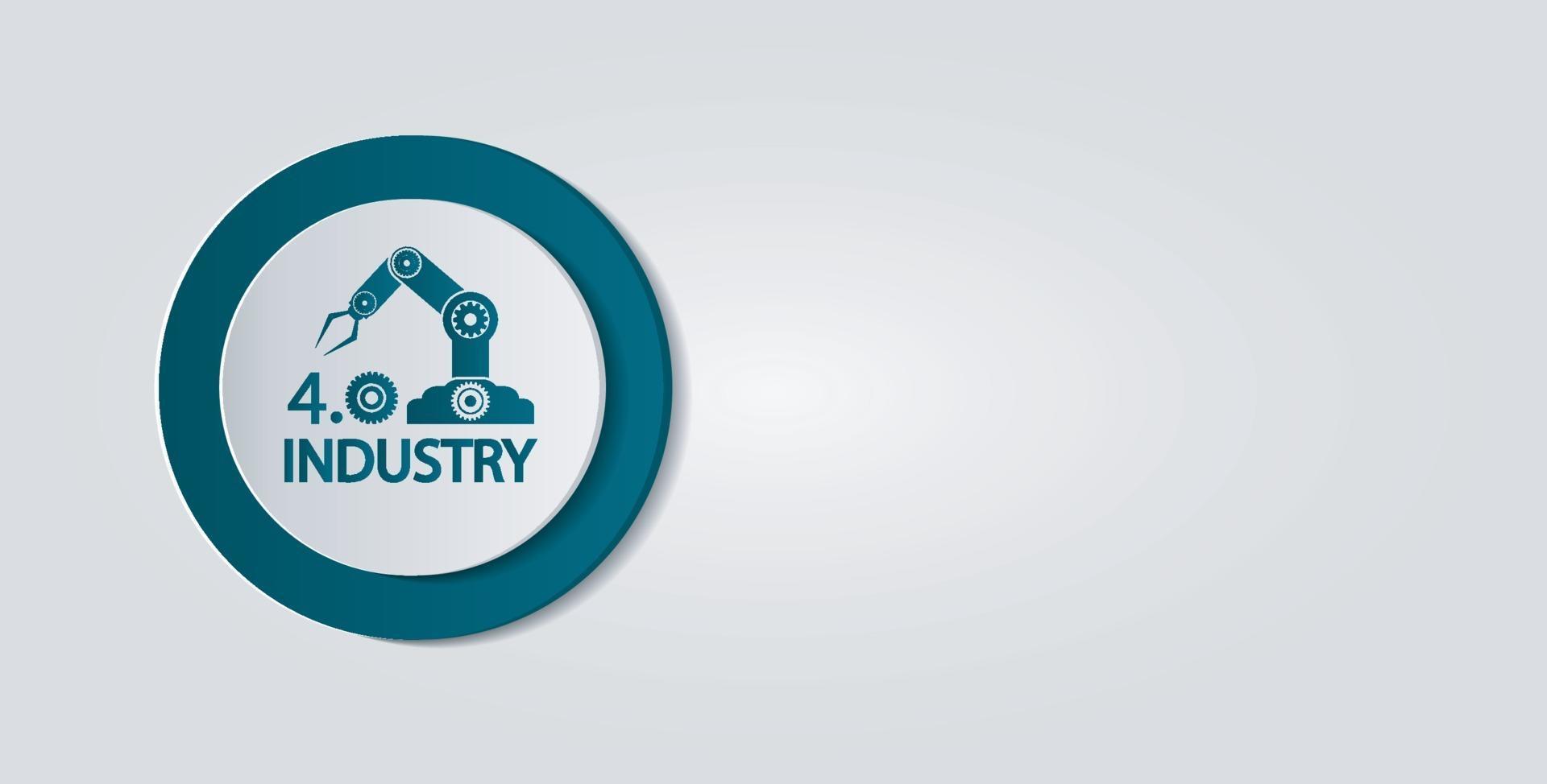 Industry 4.0 icon,Technology concept.vector illustration vector