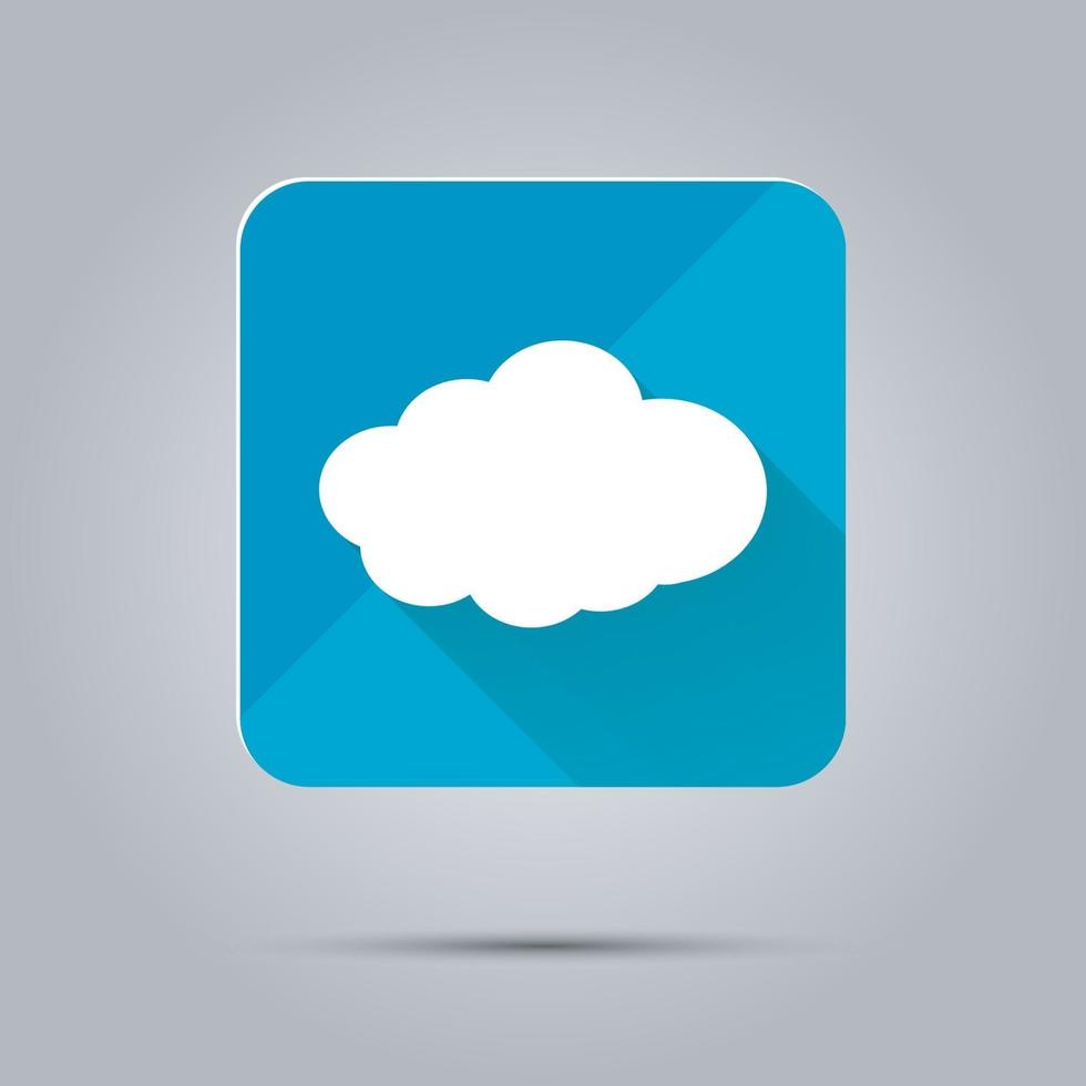 cloud icon isolated on background. Cloud flat illustration vector. eps10 format. vector