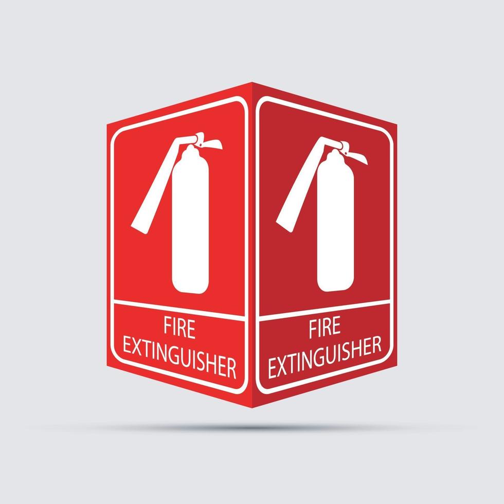 extintor de incendios, icono, vector, ilustración vector