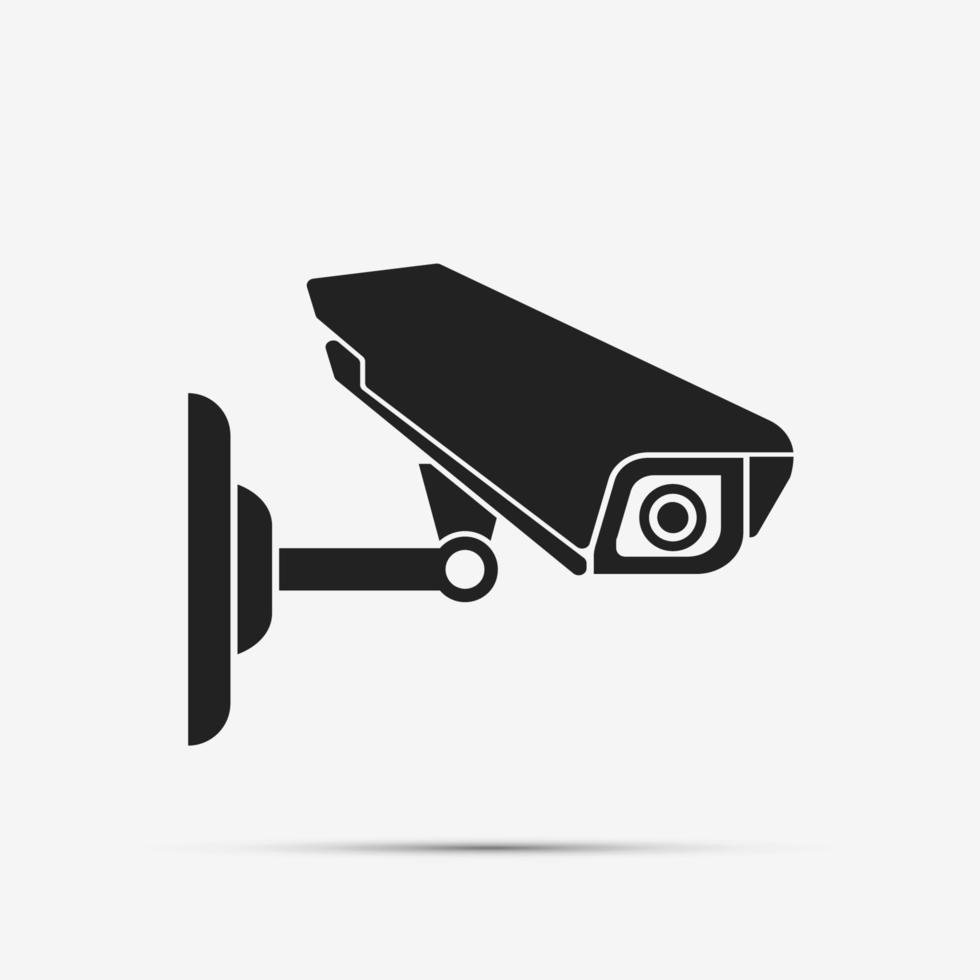 Cámara CCTV aislado sobre fondo blanco ilustración vectorial. vector