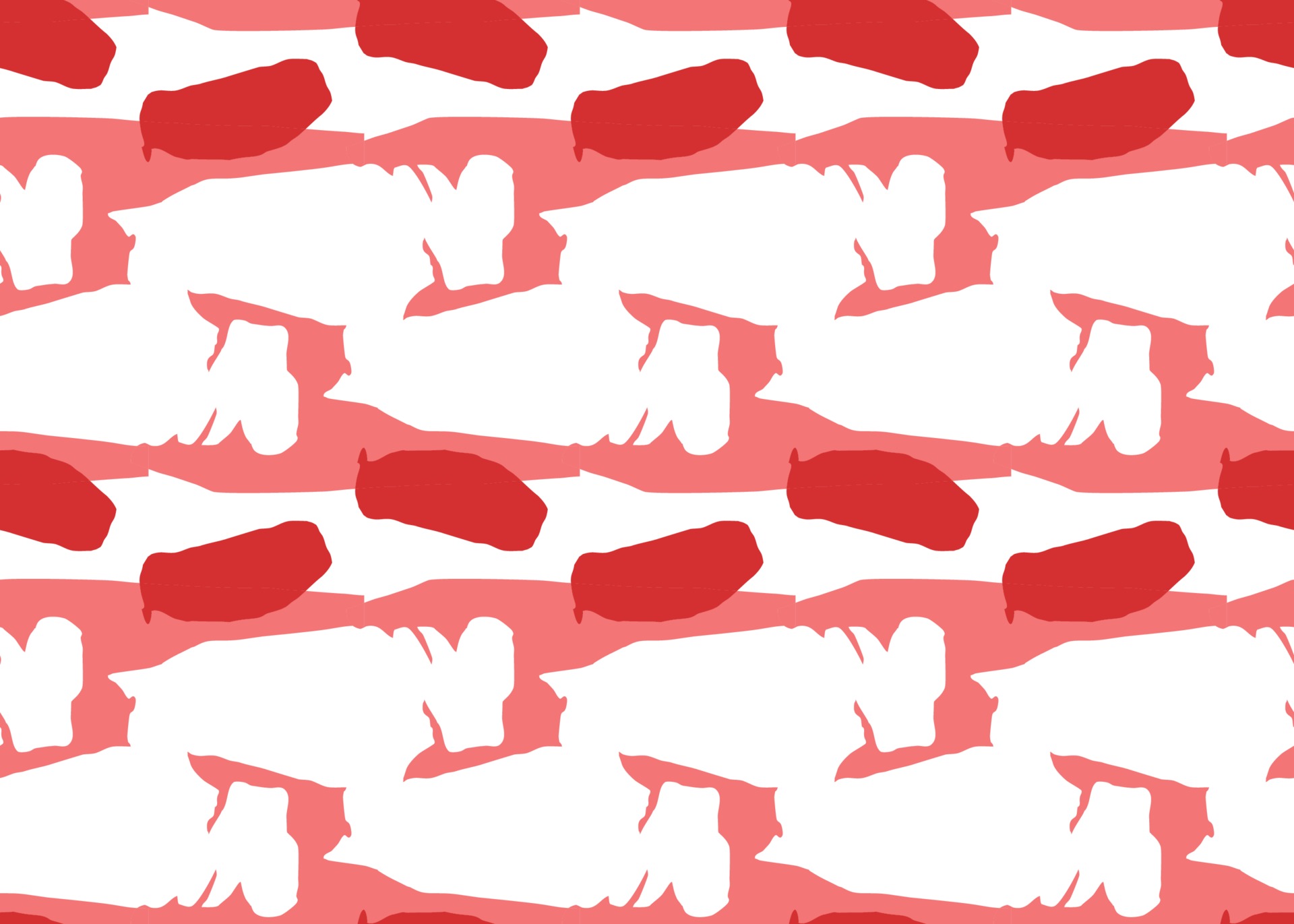 Vector texture background, seamless pattern. Hand drawn, red, white