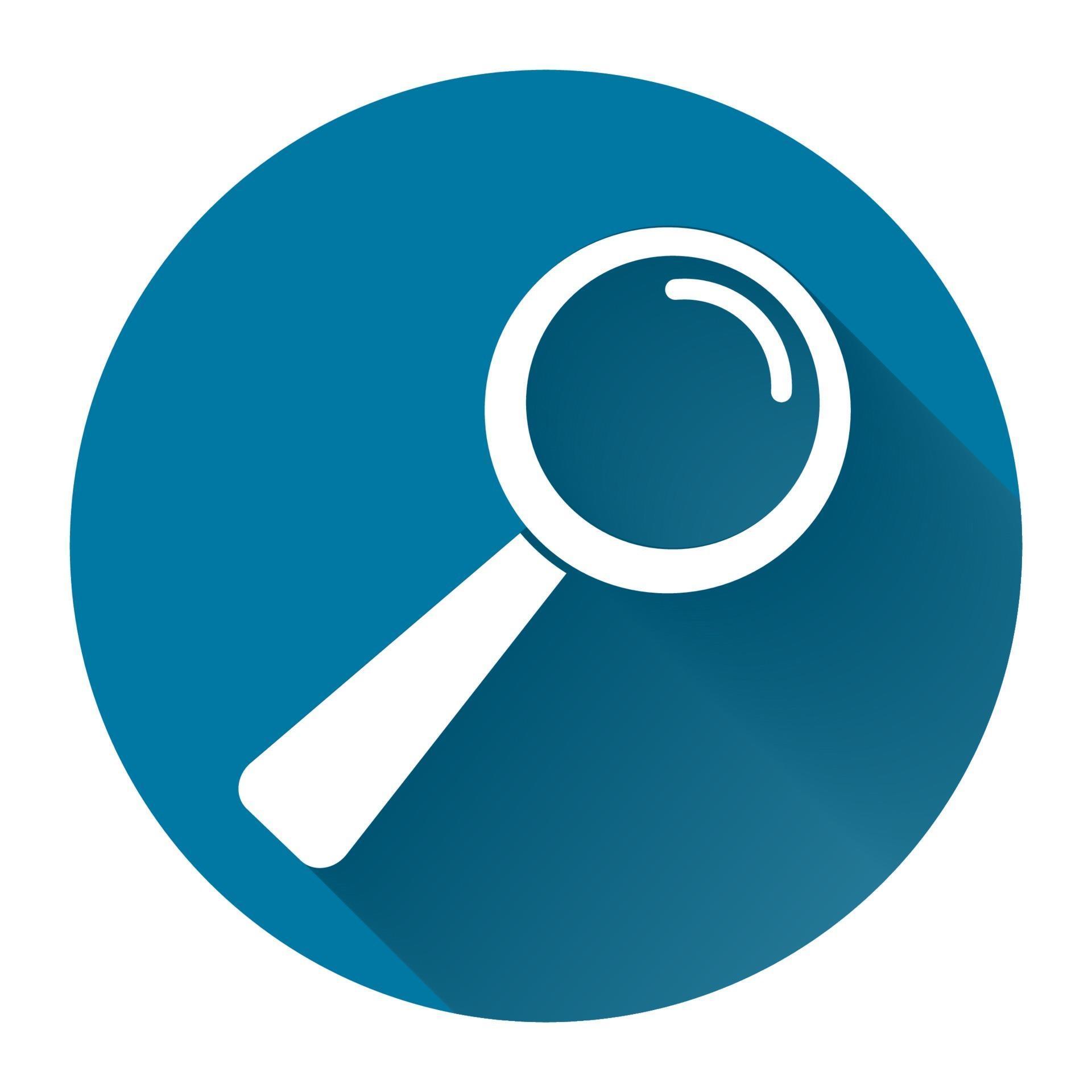 Magnifying glass icon flat In the circle beautiful,Simple design style
