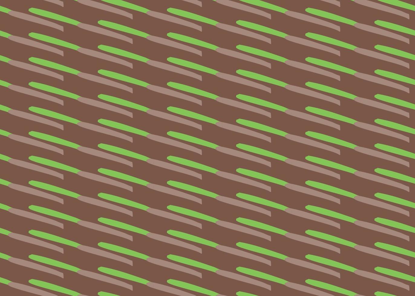 Vector texture background, seamless pattern. Hand drawn, green, brown colors.