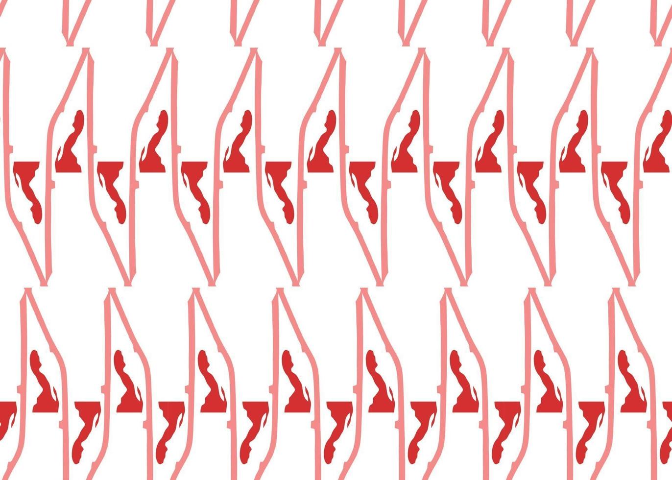 Vector texture background, seamless pattern. Hand drawn, red, white colors.