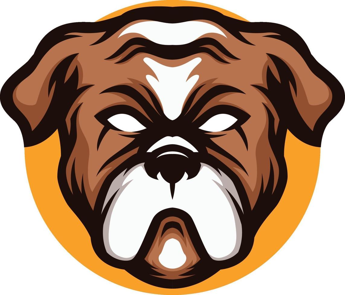 illustration of angry Bulldog mascot vector