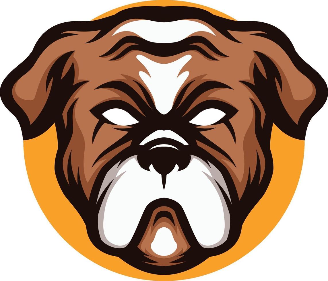 illustration of angry Bulldog mascot vector