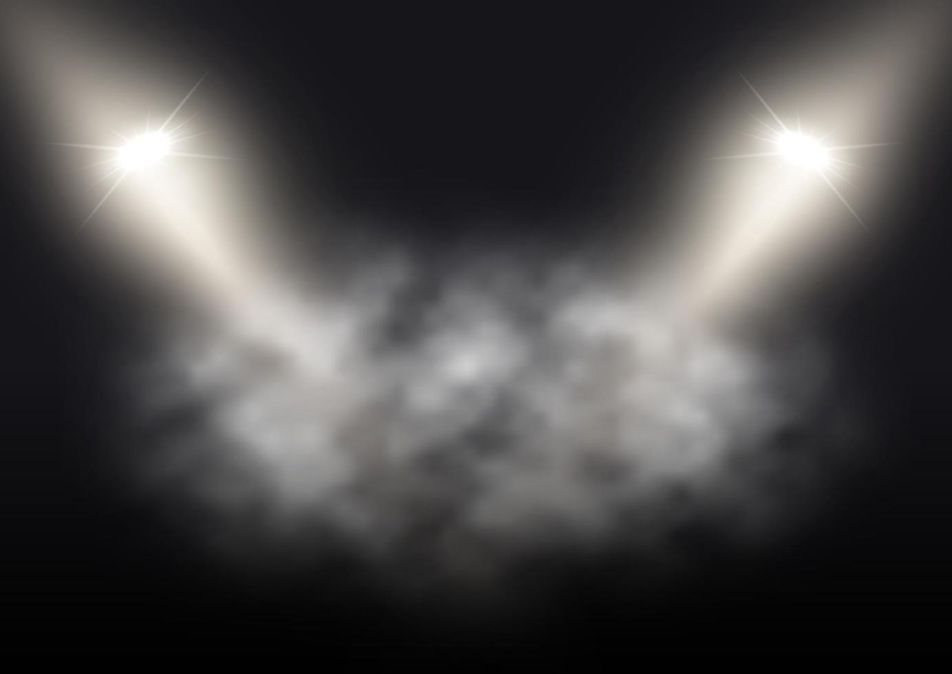 spotlights with foggy atmosphere vector