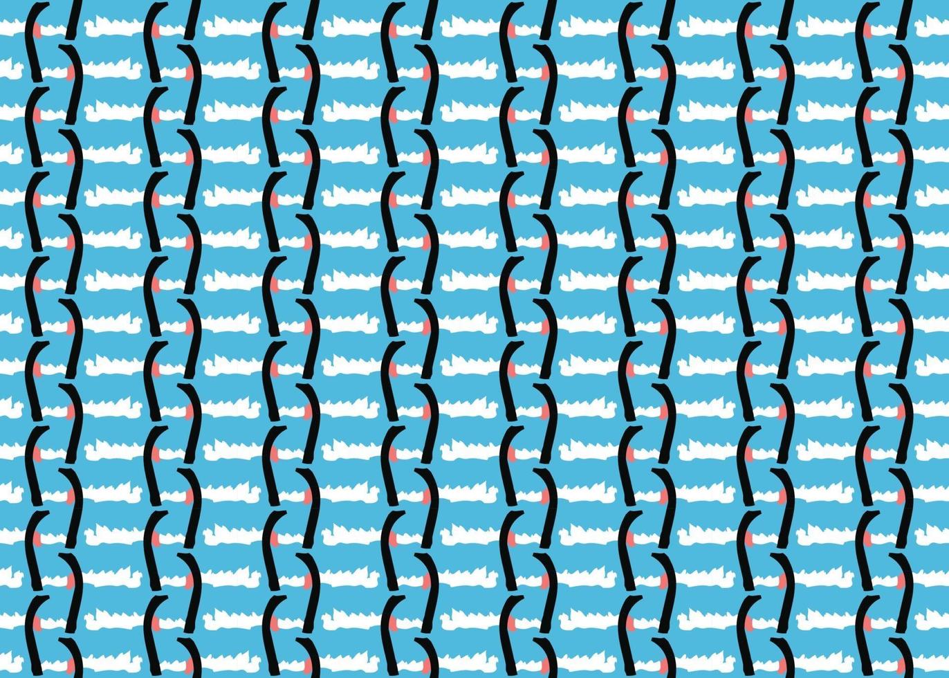Vector texture background, seamless pattern. Hand drawn, blue, black, red, white colors.