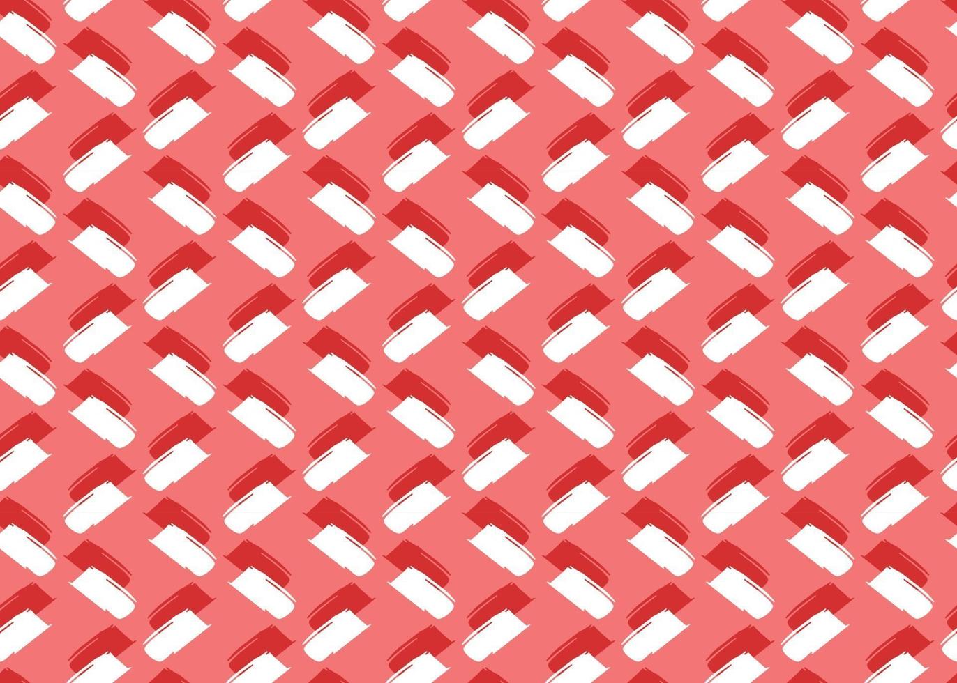 Vector texture background, seamless pattern. Hand drawn, red, white colors.
