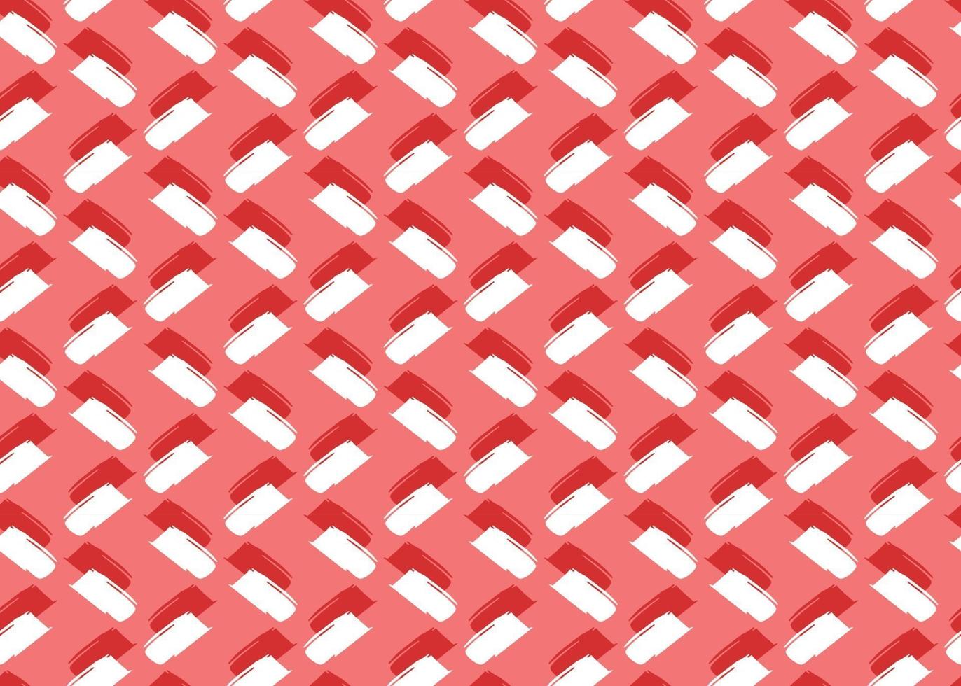 Vector texture background, seamless pattern. Hand drawn, red, white colors.