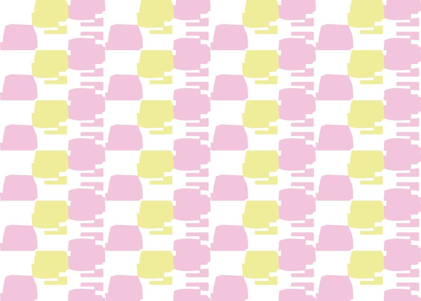 Vector texture background, seamless pattern. Hand drawn, yellow, pink, white colors.