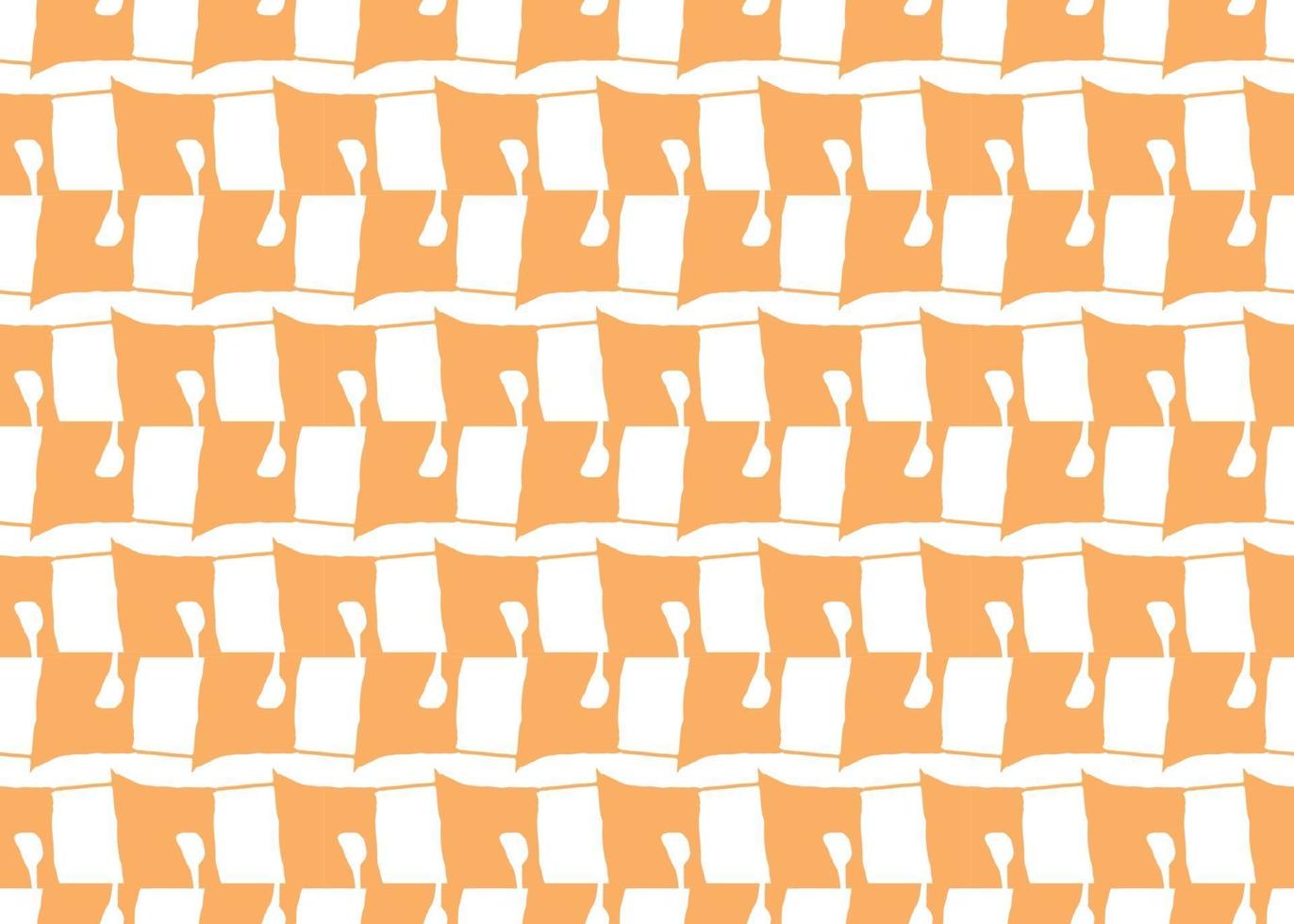 Vector texture background, seamless pattern. Hand drawn, orange, white colors.