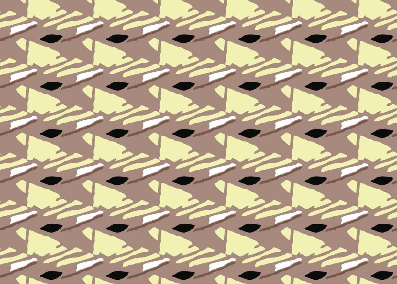 Vector texture background, seamless pattern. Hand drawn, brown, yellow, black, white colors.