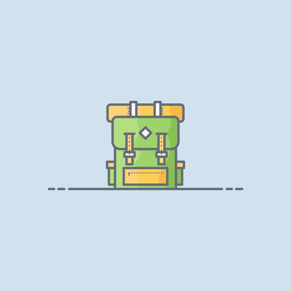Backpack vector icon illustration
