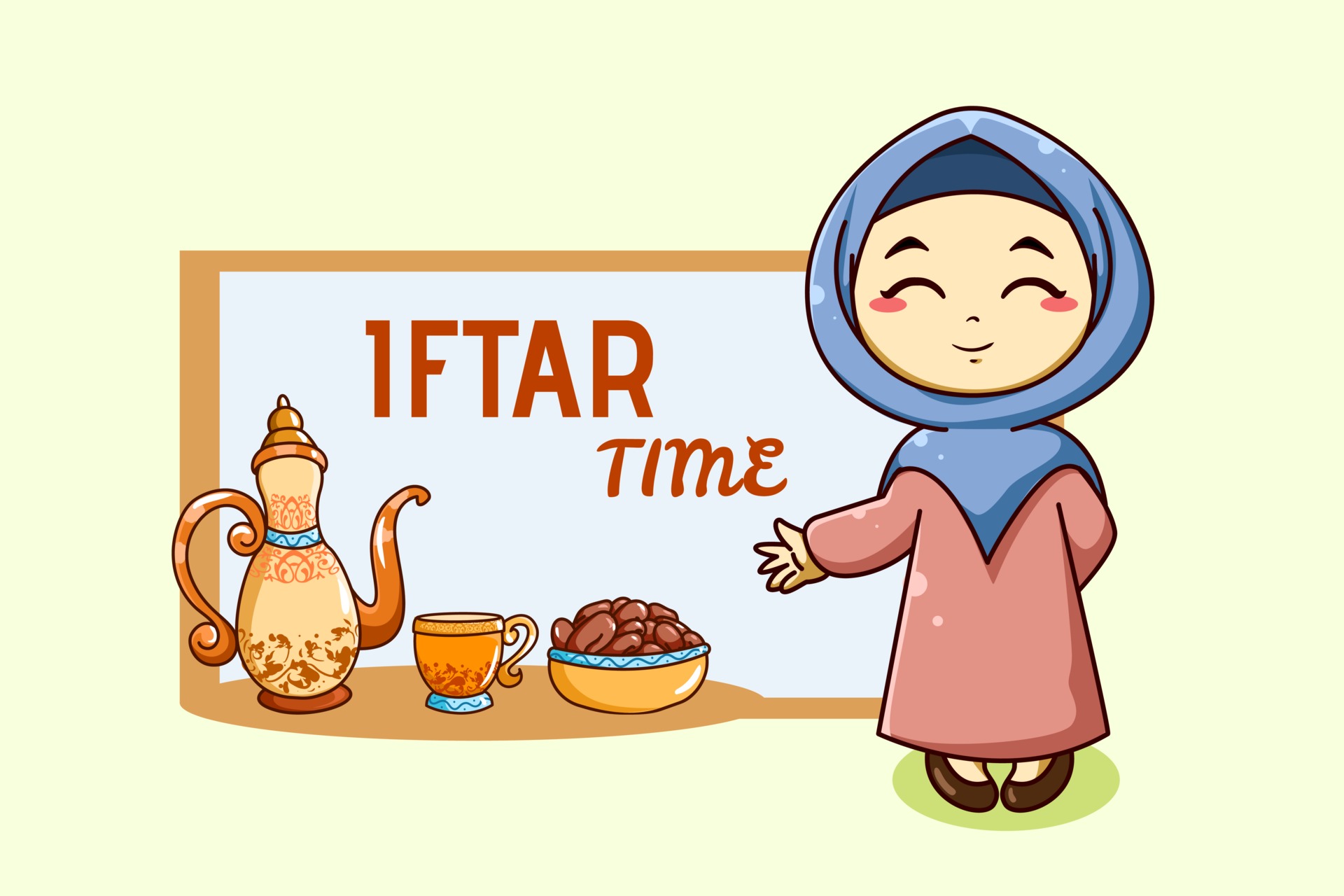 Muslim girl happy fasting at ramadan cartoon illustration 2294133 Vector Art at Vecteezy Muslim girl happy fasting at ramadan cartoon illustration 2294133 Vector Art at Vecteezy