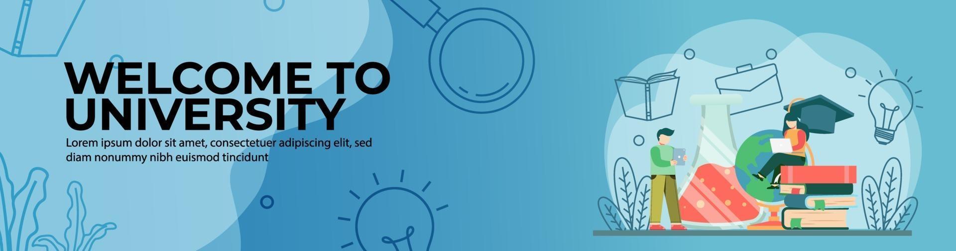 to university  Banner Design 2294181 Vector Art at Vecteezy