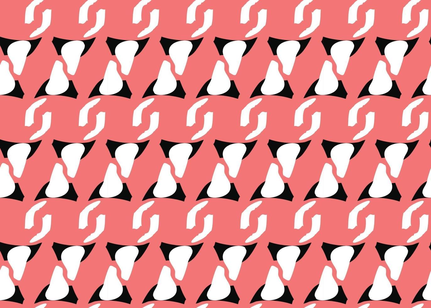 Vector texture background, seamless pattern. Hand drawn, red, black, white colors.
