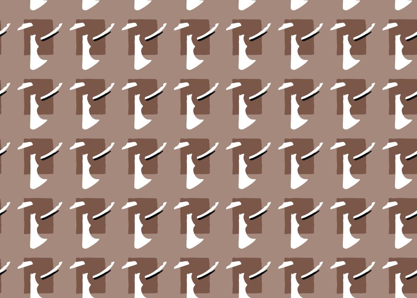 Vector texture background, seamless pattern. Hand drawn, brown, white, black colors.